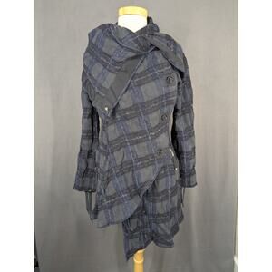 HIGH USE by Claire Campbell Wool Blend Double Breast Plaid Coat Jacket Size 27